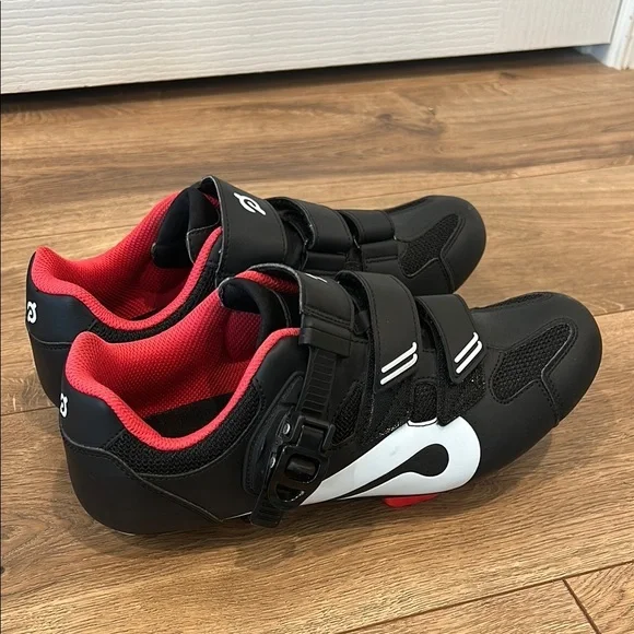 Peloton Black and Red Athletic Shoes Peloton Cycling Shoes Womens Size EU 38 US 7 Black Red White  main image 3